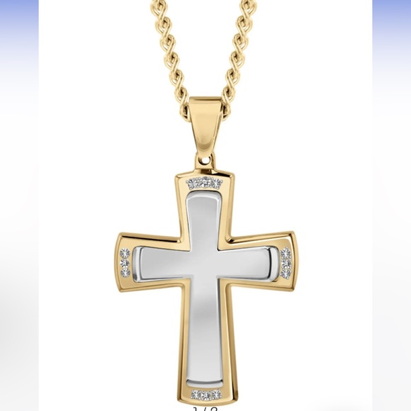 ✝️New in Box! American Exchange Premium Diamond Cross Necklace✝️ - Picture 2 of 8